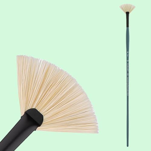 Pan Art Synthetic Fan Brush No.12 for Oil Painting - Premium Quality, Durable and Versatile; Perfect for Artists and Hobbyists