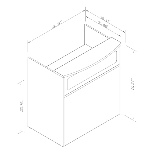 White Reception Desk with Counter, Modern Front Desk Reception Room Table for Small Space, Retail Counter for Checkout, Lobby, Salon, Dental Clinic