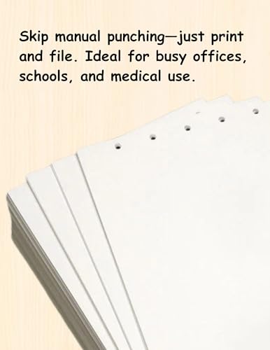 Limited Papers(TM) Writing and Copy Paper,75 GSM, Variation of Colors 8.5" x 11", 5 Hole Top-Punched, 20 Pound Text, 500 Sheets Per Ream. (5000, White)