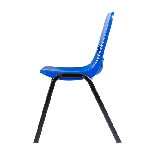EMMA + OLIVER Navy Stackable Flex Comfort Classroom Chair