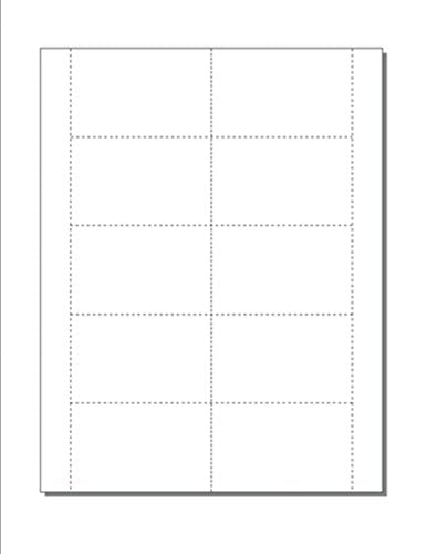 Print-Ready Name Badge Inserts (2-3/16" x 3-1/2"), 10-UP, Perfed on 8-1/2" x 11" White 65lb Cover Paper - 100 Sheets (1,000 Inserts)