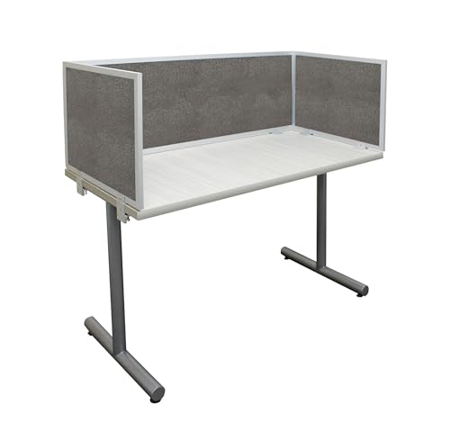 OBEX Acoustic Mounted Screen Privacy Panel Table Top Separator, Sound Blocking Desk Divider (Graphite, 24" X 72")