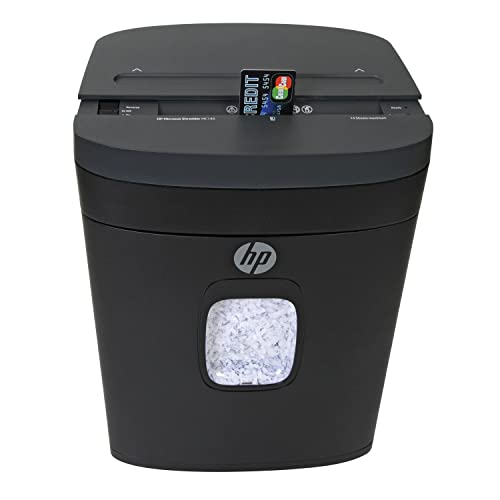HP - Micro Cut Paper Shredder, 14-Sheet with Slide Top for Office