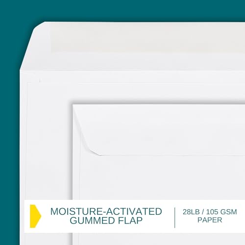 Full View Window Envelopes 9x12, Large White Photo Envelopes with Window