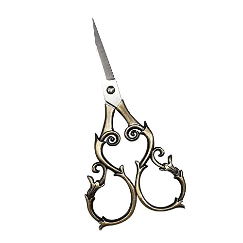 DSWMY Craft Scissors, Retro Style Craft Scissors Antique Stainless Steel Cutter for Embroidery Cross Stitch Sewing and Needlework