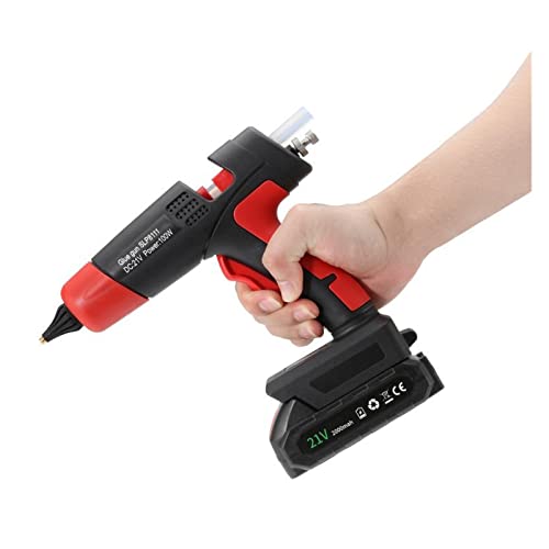 LIBODD Hot Glue Gun Hot Melt Glue Gun Cordless Rechargeable for 11mm Glue Stick Battery Home DIY Repair Tool for Battery for DIY Arts, Crafts and Quick Repairs(2pcs Battery E)
