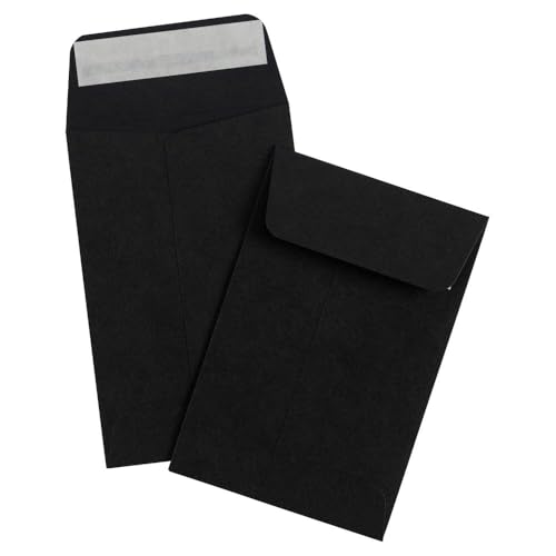 LUXPaper #4 Coin Envelopes | 3'' x 4 1/2" | Midnight Black | 80lb. Text | 1,000 Qty