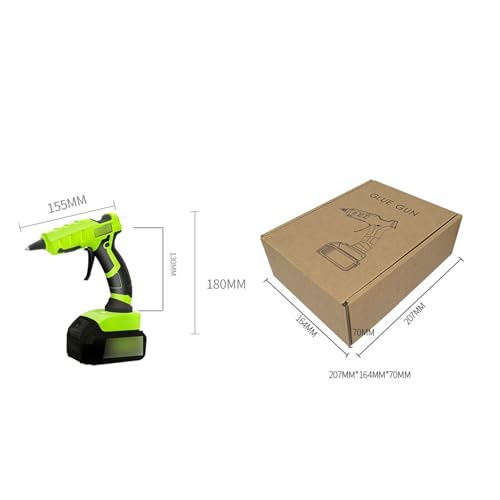 Hot Glue Gun Cordless Hot Glue Gun Gun Glue Heat Gun with Fine Tip Easy Squeeze Trigger and Overheat Protection for Art DIY Craft Home Repair School