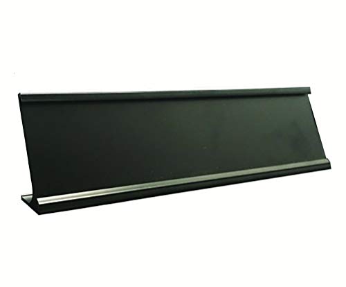 Nap Tags Classic Black Name Plate Holder for Desk 8" x 2" (5-PK)