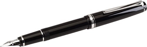 PILOT Namiki Falcon Collection Fountain Pen, Black Barrel with Rhodium Accents, Soft Medium Nib (60742)