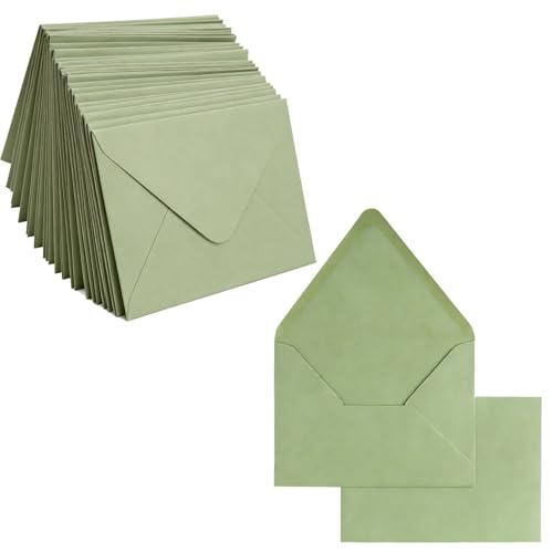 200 PCS A7 Envelopes 5x7, Green Envelopes Euro Flap for Wedding Invitations Greeting Cards Photos, Postcards