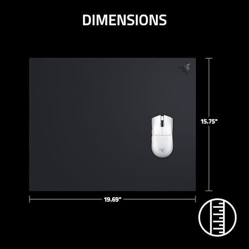 Razer Atlas Pro, Tempered Glass Gaming Mouse Mat, Ultra-Thin 1.9mm, Black