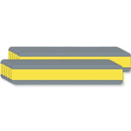 Ashley Productions Double Wide Sentence Strip Reading Guide, 1-1/4" x 7-1/4", Yellow, 12 Per Pack, 2 Packs