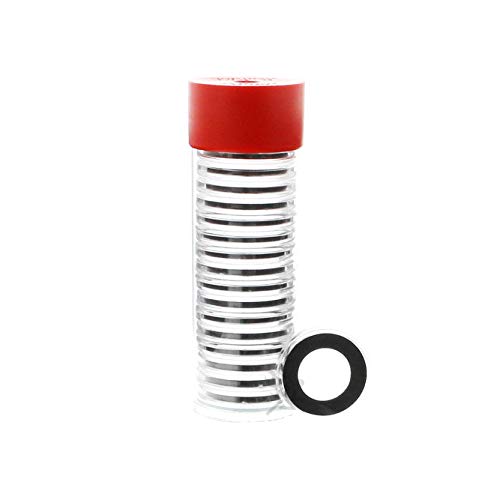 1 Airtite Coin Holder Storage Container & 20 Black Ring 16mm Air-Tite Coin Holder Capsules for 1/10oz Gold Eagles