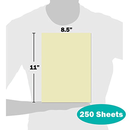 Springhill 8.5” x 11” Ivory Colored Cardstock Paper, 65lb, 176gsm, 2,500 Sheets (10 Reams) – Premium Medium Weight Vellum Cardstock, Printer Paper with Textured Finish – 014050C