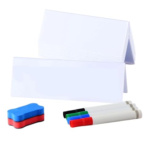 OLurkthu Dry Erase Name Tent Cards Classroom 8.75x3 in Set with Markers
