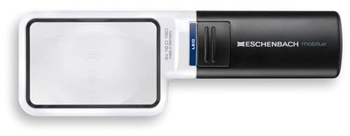 Eschenbach Mobilux LED Handheld Magnifier, 4X, 75 x 50 mm, 16D