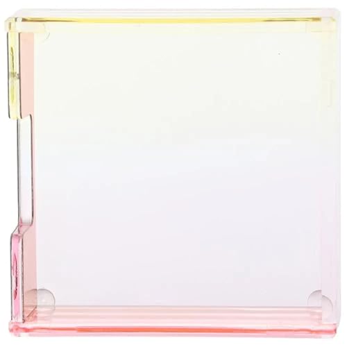 2 Pack Acrylic Sticky Note Holder Pink Desk Memo Pad Dispenser Organizer