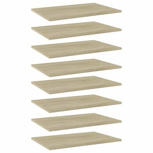LKJephalotrope 8 Pcs Sonoma Oak Bookshelf Boards 23.6 x 15.7 in