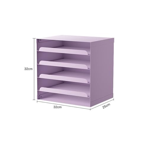 Paper Organizer Storage for Workspace Organizers 5 Tier Letter Tray Desk File Organization Convenient(Purple)