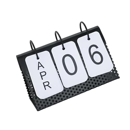 FDFDF Calendar Desk Flipping Permanent with Day Month Displays Tabletop Desk Office Cubicle Decor