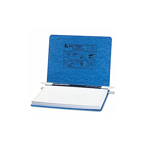 ACCO Pressboard Hanging Data Binder, 12 x 8.5 Inches Unburst Sheets, Light Blue (54132)