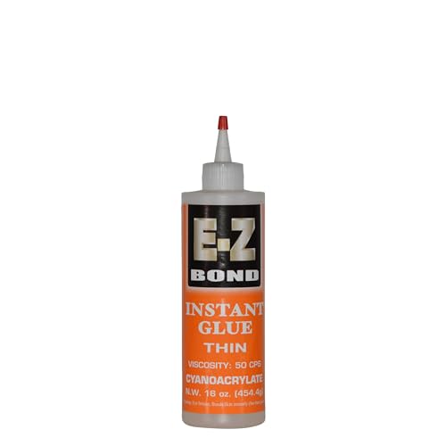 E-Z Bond 16 oz Professional Grade Instant Glue, Medium-Thin Premium Cyanoacrylate, 50 CPS