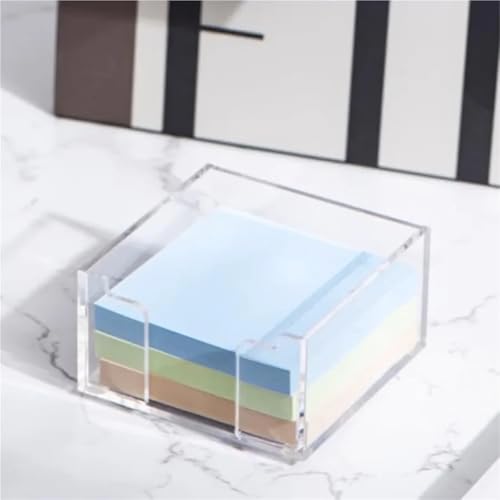 6Pcs Acrylic Sticky Note Holder Self Stick Pad Holder for Desk Organizer