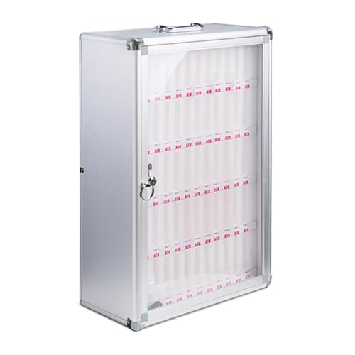 Phone Storage Cabinet, Cell Phone Charging Stations, Cell Phone Locker Cabinet Wall-Mounted Mobile Phone Storage Box, Aluminum Alloy Pocket Chart Storage Locker Box Cabinet, Lockable Storage(60 slots)