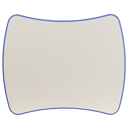 Flash Furniture 21.875''W x 26.625''L Rectangular Blue Plastic Height Adjustable Activity Table with Grey Top