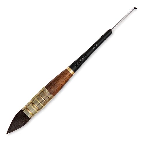 Isabey Vintage Siberian Blue Squirrel Brush, Quill Mop, 12, Natural
