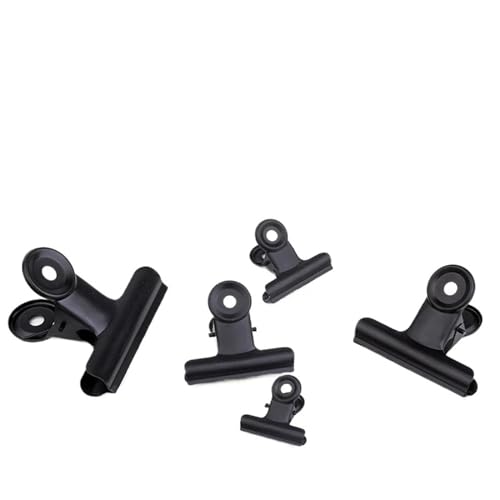 BMFHAO 10pcs Black Metal Clip Stationery Office Supplies Household Paper Clip Fixing Small Book Clip Sketching Board Clamp Cip Black(63mm)