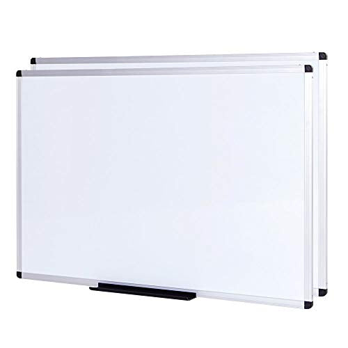 VIZ-PRO Magnetic Dry Erase White Board for Wall, 72 x 48 Inches, 2 Pack
