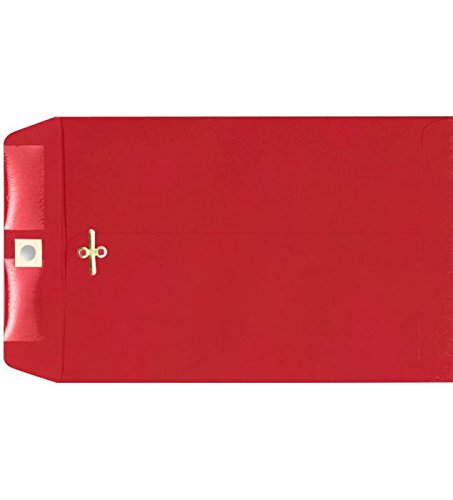 LUXPaper 10 x 13 Open End Envelopes | Clasp | Ruby Red | 80lb. Text | 1,000 Qty