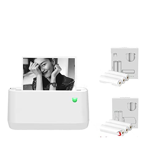 MKJGGII Thermal Photo Printer Pocket Mini Label Receipt Sticker Note Printer(203DPI)