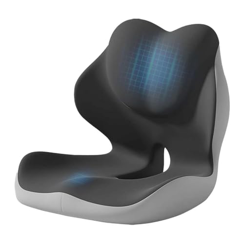 KEZPO L-Shaped Memory Foam Seat Cushion with Lumbar Support and Cutout