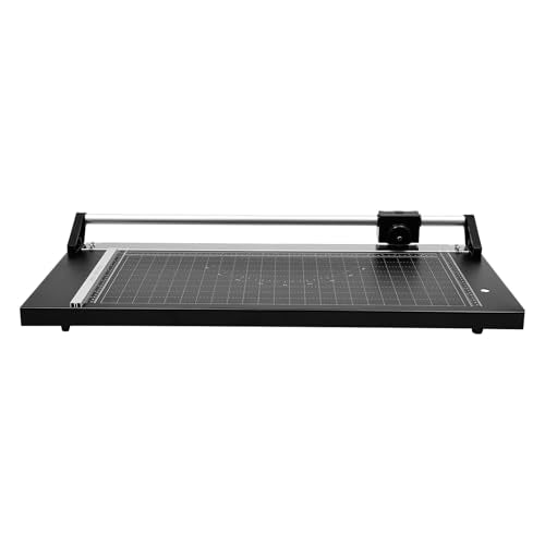 Rotary Paper Trimmer, 24 Inch Manual Precision Rotary Photo Paper Cutter, Heavy Duty Rolling Cutter Tool, Desktop Rolling Trimmer for Photography Studio, Photo Sticker Shop, Office
