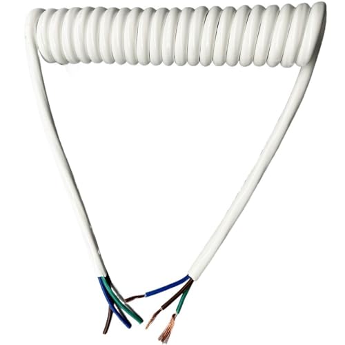 Coiled Power Cord 3 Core 13AWG Retractable Spiral Cable