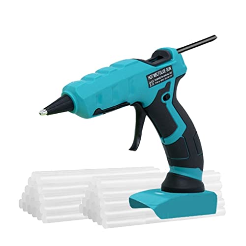 LIBODD Hot Glue Gun Electric Hot Melt Glue Gun Cordless for Battery Anti-Scald Nozzle DIY Welding Hot Air Gun 7mm Glue Sticks for DIY Arts, Crafts and Quick Repairs(with 60 Glue Sticks-01)