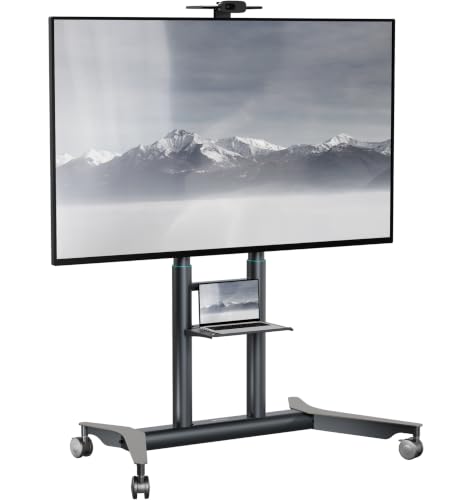 ONKRON Mobile TV Stand 55-90", up to 165 lbs, max VESA 800x600, Gray