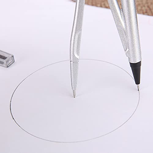 Liudan Compass Compass Set Math Geometry Kit 2 Pieces per Set Student Compass for Drawing Home School Material Metal School Compass