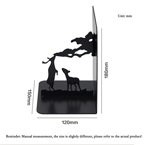 Bookends Bookends Decorative Book Ends Metal Black Heavy Duty Bookend Studious Reading Book End Bookshelf Decor for Bedroom Office School Book Display Desktop Organizer Book Holder ( Color : Brass )