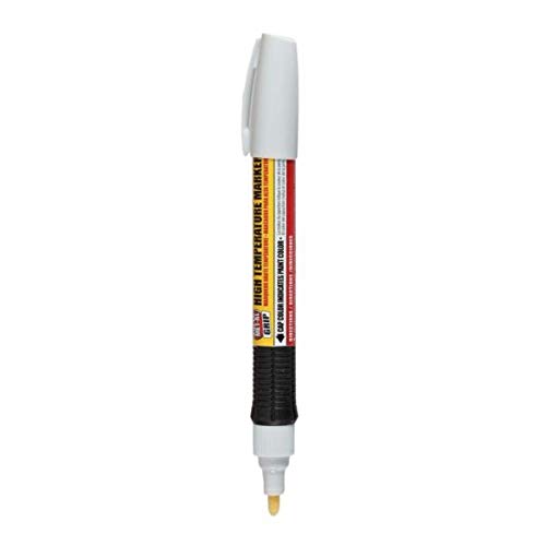 Super Met-Al Squeeze Action Fiber Tip High Temperature Marker (White) - 12 PACK