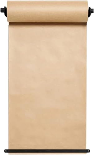 UWYTGF Kraft Paper Roll Kraft Paper Dispenser Wall-Mounted, Black to-Do Lists Paper Roll Cutter,Black,37cm/14.5in