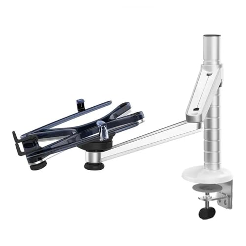USZWBY Oa-1S 360 Degree Rotating Aluminum Alloy 2 in 1 Stand and Laptop Stand Dual Arm Office Desk Laptop Stand