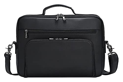 TaoshuNLy Leather Briefcase 15.6 Inches Laptop Crossbody Bag Large Satchel Messenger Bag Computer Handbag