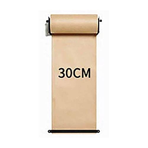BWQZXES Kraft Paper Roll Holder Store 1 Dispenser 1 Kraft Paper 1 Paper Retainer Wall-Mounted List Flipchartnformation Board 30cm ()