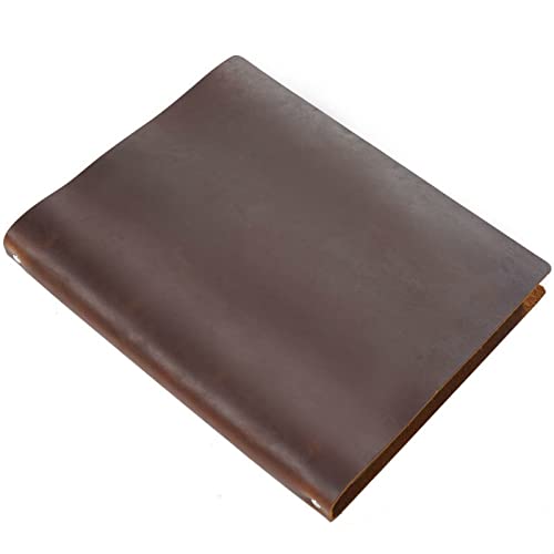MJNHBGX A6 Ring Binder Notebook The First Layer of Cowhide A4 Oversized Notebook Leather Binder Sketch Leather Retro Notepad Diary Book for Writting A6 Binder，Noir