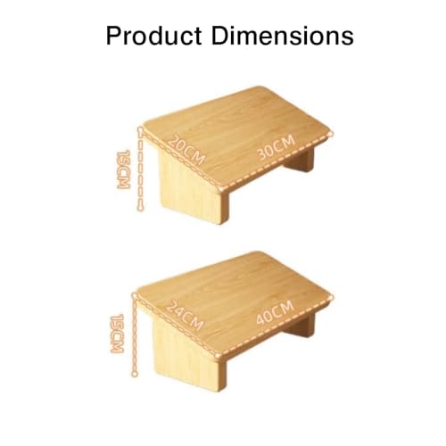 Ergonomic Foots Stool for Under Office Desks,20° Tilt Angle Wood Footrest,Prevent Slipping Footstool for Sofas(Color-1,40x24x15cm)