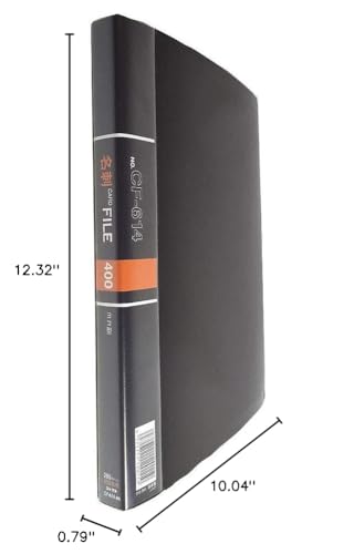 Collect CF-614-BK Business Card File, Black, A4 Size
